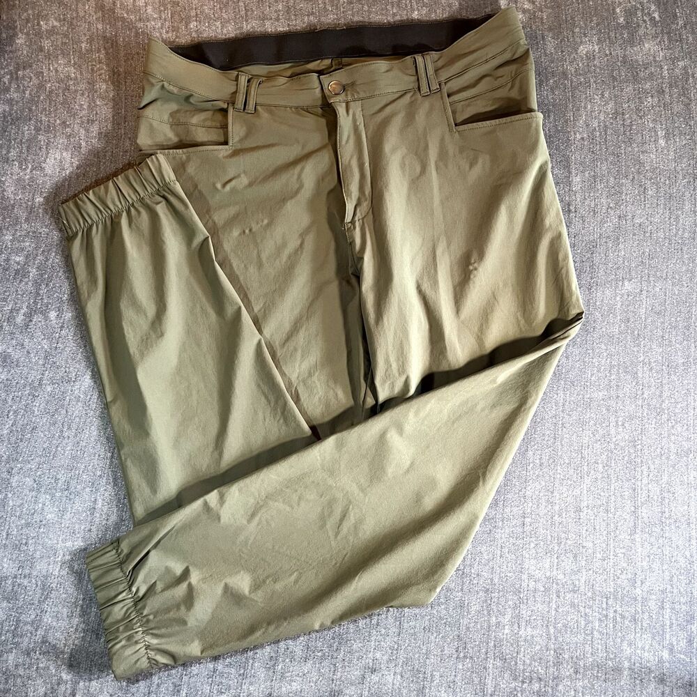 BYLT Ace Jogger Pants Mens 36 Dark Olive Performance Tapered Pockets Athletic